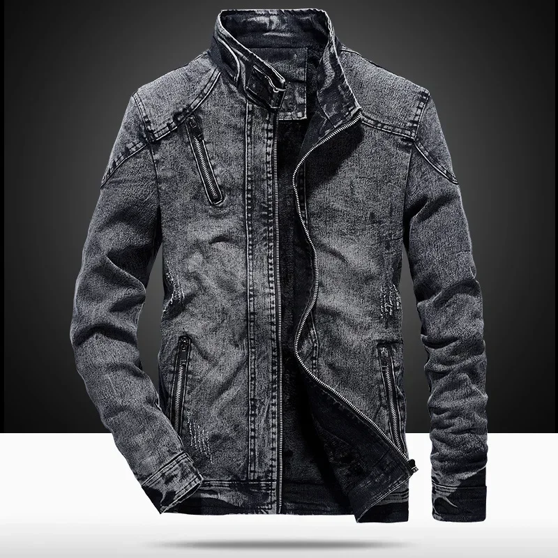 Men'S Fashion Light Jacket - Jaqueta jeans masculina moda coreana luz