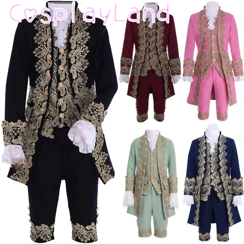 Jacket Mens Fashion - Traje vitoriano masculino terno rococó uniforme