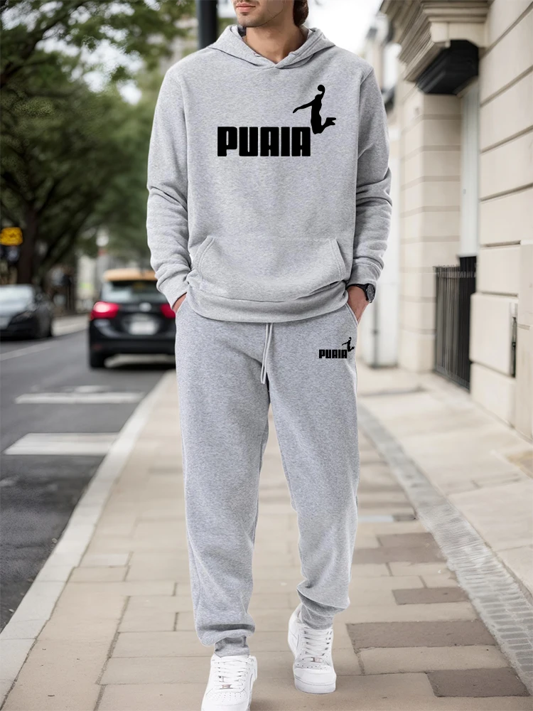 Men'S Fashion Outfits - Conjunto Masculino/Agasalho com Capuz/Calça 2026 Outono