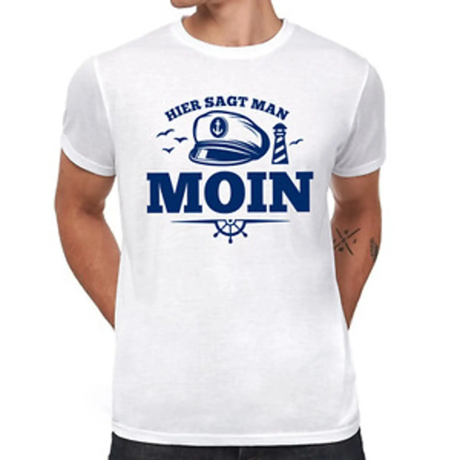 Men'S Fashion Hamburg - Camiseta Vintage Sagt Man Moin de
