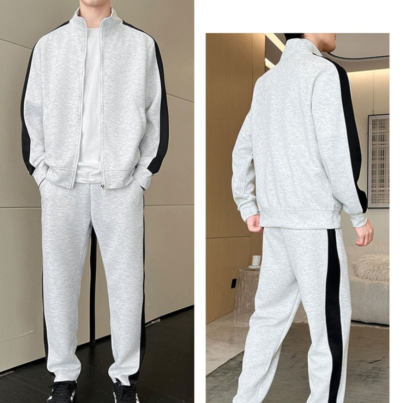 Jacket Mens Fashion - Conjunto de agasalho masculino de outono,