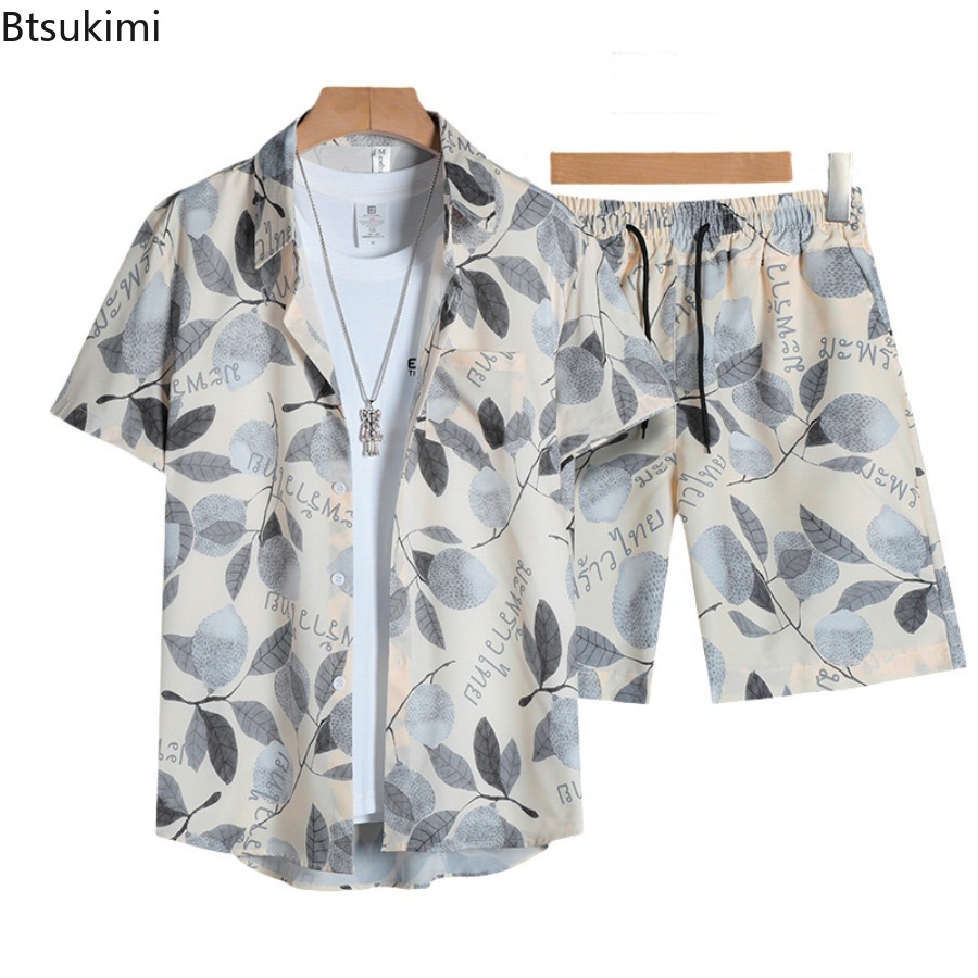Men'S Fashion Outfits - Conjunto de Camisa Masculina de Manga