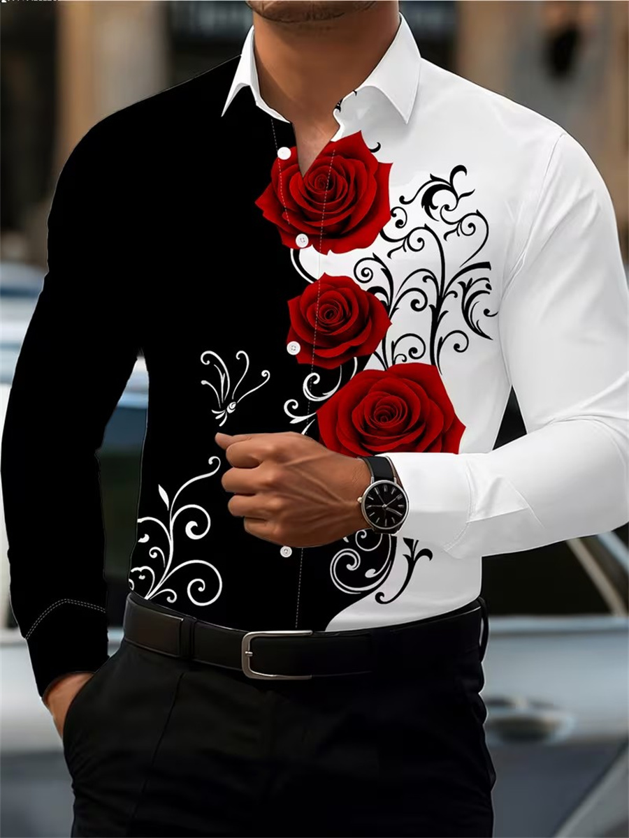 Men'S Fashion Outfits - Camisa Masculina de Manga Longa com