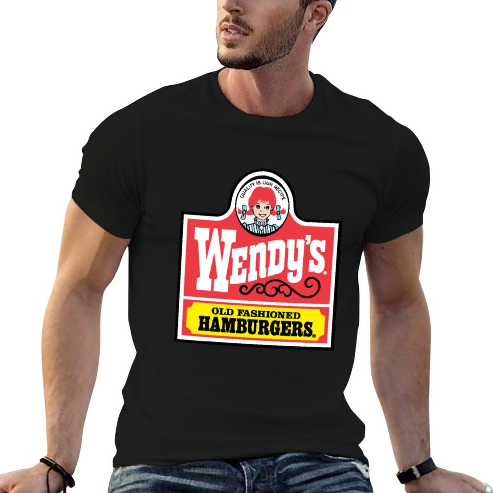 Men'S Fashion Hamburg - Camiseta retrô Wendy's Old Fashioned Hamburgers,
