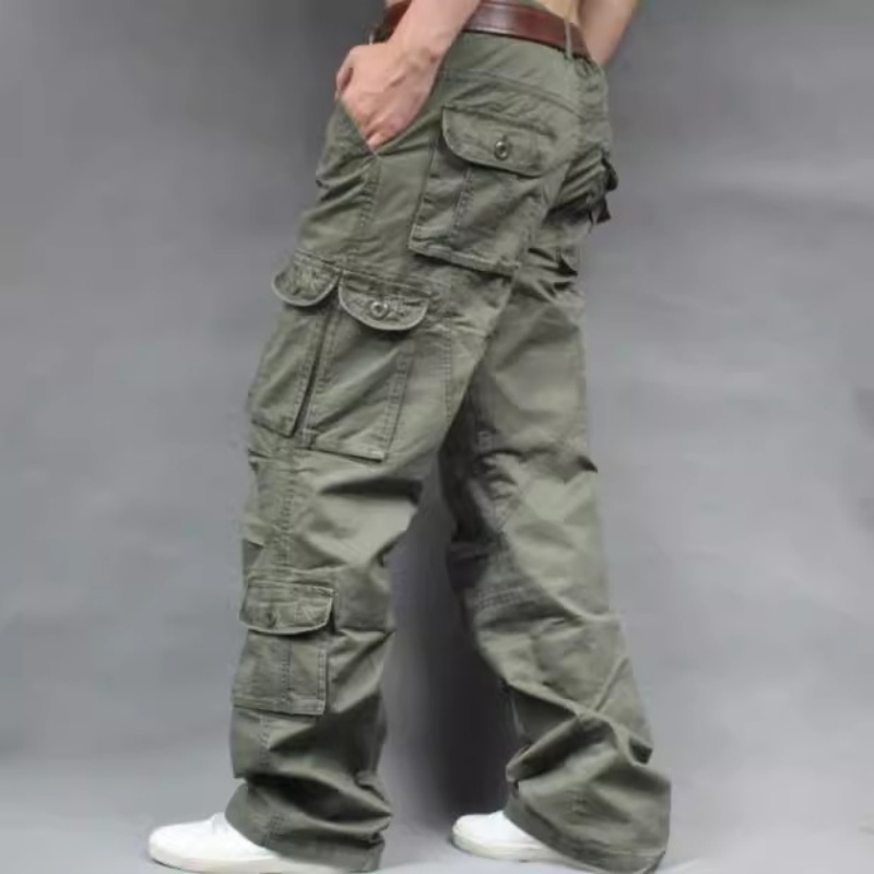 Calças Cargo Casuais Masculina - Men'S Fashion Khaki Pants avaliação e preço