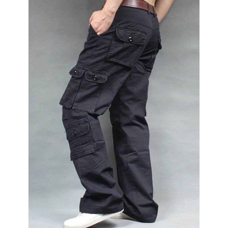 Calças Cargo Casuais Masculina - Men'S Fashion Khaki Pants avaliação e preço