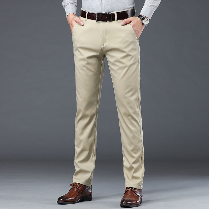 Verão fino masculino terno cal - Men'S Fashion Khaki Pants avaliação e preço