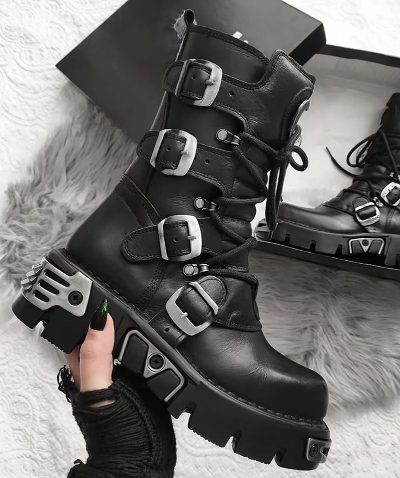 Homens de luxo moda punk gótic - Men'S Fashion Footwear avaliação e preço