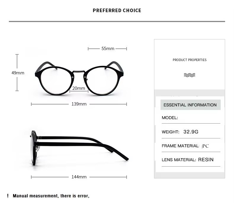 Moda transparente óculos redon - Men'S Fashion Glasses 2026 avaliação e preço