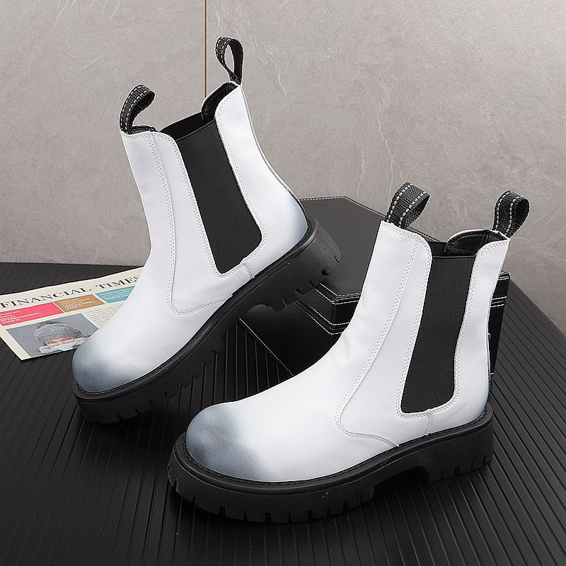 Botas de Couro Genuíno de Luxo - Men'S Fashion Footwear avaliação e preço