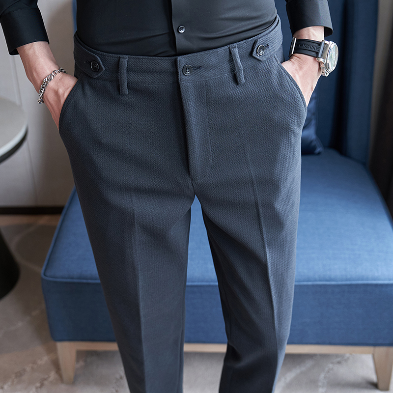 Calça Social Masculina Preta N - Men'S Fashion Khaki Pants avaliação e preço