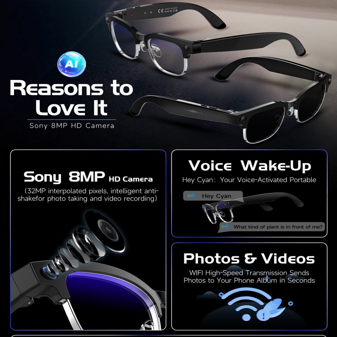 2026 novo 8k hd ai óculos inte - Men'S Fashion Glasses 2026 avaliação e preço